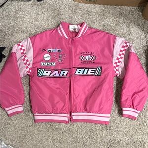 Barbie Pink Striped Collar Jacket